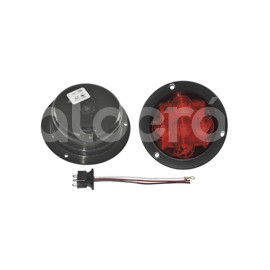 PLAFON SELLADO 4" ROJO 5 LEDS FIJO CON ARILLO 12/2Paquete:1.00