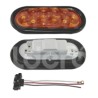 PLAFON SELLADO OVAL 10 LEDS AMBAR 8045APaquete:1.00