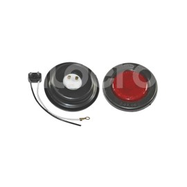 PLAFON SELLADO 2 1/2" ROJO FOCO FIJO CON REFLEJANTPaquete:1.00