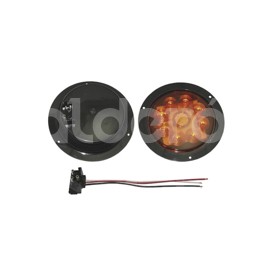 PLAFON SELLADO 4" AMBAR 9 LED FIJO CON ARILLO TK-TPaquete:1.00