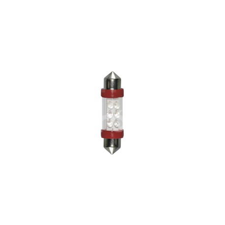 FOCO LED FUSIBLE 6428 12V 6 LED LUZ INTERIOR ROJOPaquete:1.00