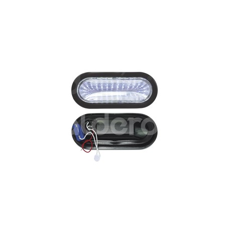 PLAFON SELLADO OVAL 30 LED CLARO 6.5" FIJO 12V TK-Paquete:1.00