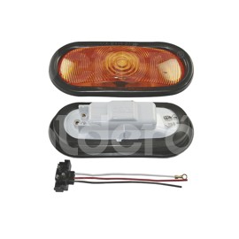 PLAFON SELLADO OVAL MICA PLANA CON FOCO AMBAR 2250Paquete:1.00