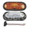PLAFON SELLADO OVAL MICA PLANA CON FOCO AMBAR 2250Paquete:1.00