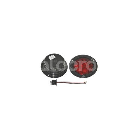 PLAFON SELLADO 4" ROJO 10 LEDS FIJO CON ARILLO 12/Paquete:1.00