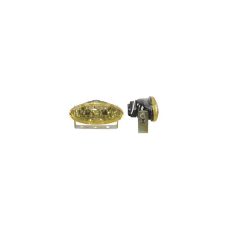 FARO HALOGENO OVAL AMBAR JUEGO (4.5x2x2.5).  No. HPaquete:1.00