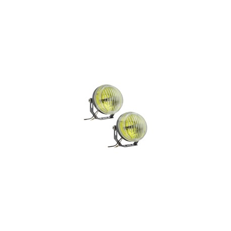 FARO DE HALOGENO OVAL AMARILLO JUEGO DE 2 PIEZASPaquete:1.00
