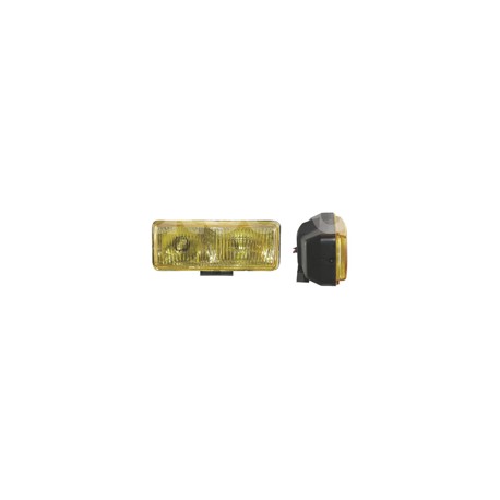 FARO DE HALOGENO RECTANGULAR AMBAR JUEGO DE 2 PIEZPaquete:1.00