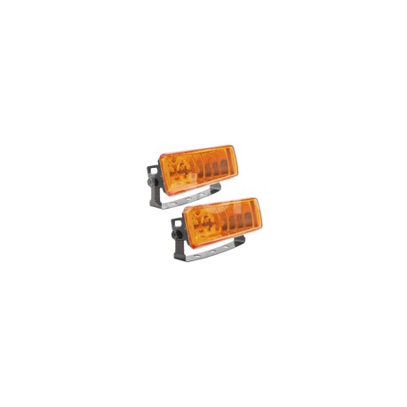 FARO DE HALOGENO RECTANGULAR AMBAR JUEGO DE 2 PIEZPaquete:1.00