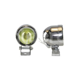FARO DE HALOGENO REDONDO AMBAR JUEGO DE 2 PIEZAS (Paquete:1.00