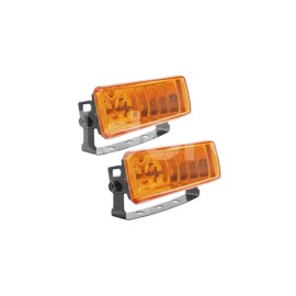 FARO DE HALOGENO RECTANGULAR AMBAR JUEGO DE 2 PIEZPaquete:1.00