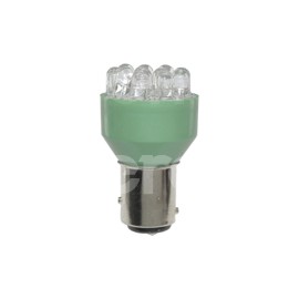 FOCO LED 1157 12V 12 LEDS   VERDE BLISTER (2 PIEZAPaquete:1.00