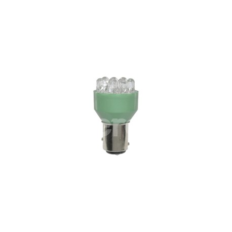 FOCO LED 1157 12V 12 LEDS   VERDE BLISTER (2 PIEZAPaquete:1.00