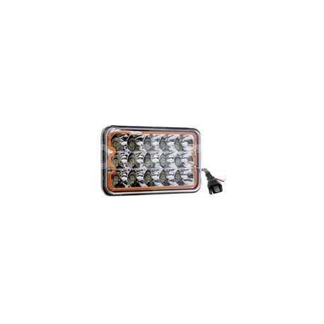 UNIDAD 4652/4656 15 LEDS 6 1/2" ARO ROJO FA-5045A-Paquete:1.00