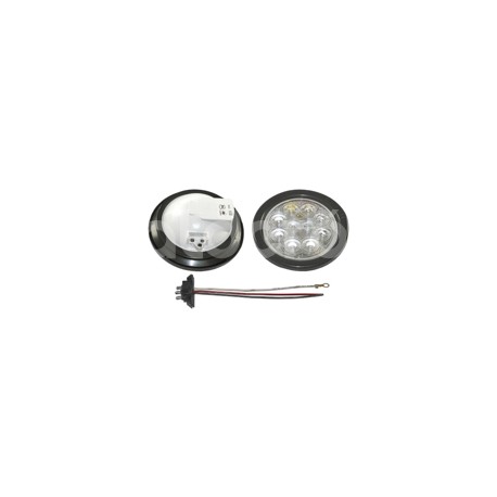 PLAFON SELLADO 4" CLARO 10 LEDS FIJO MICA CRISTALPaquete:1.00