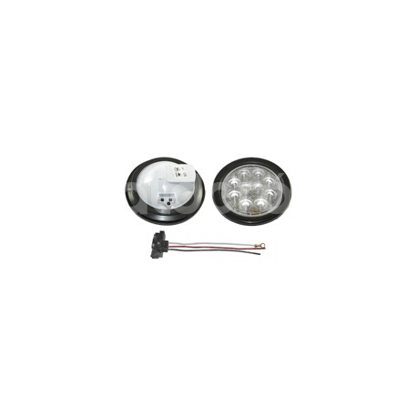 PLAFON SELLADO 4" CLARO 10 LEDS FIJO MICA CRISTALPaquete:1.00