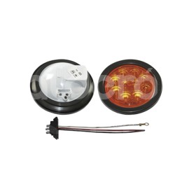 PLAFON SELLADO 4" AMBAR 10 LEDS FIJO 12/24V 8000APaquete:1.00