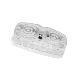 PLAFON DOBLE OPTICA LEDS DESTELLO MICA CRISTAL 804Paquete:1.00
