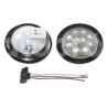 PLAFON SELLADO 4" CLARO 10 LEDS FIJO MICA CRISTALPaquete:1.00