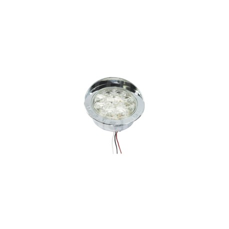 PLAFON CROMADO 4" AMBAR 10 LED GIRATORIO CRISTALPaquete:1.00