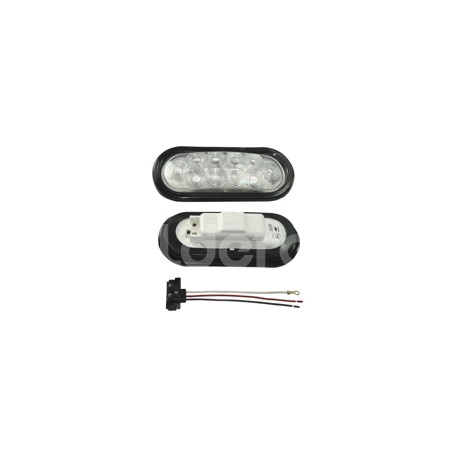 PLAFON OVAL DESTELLO 10 LED  ROJO CON GROMMENT CRIPaquete:1.00
