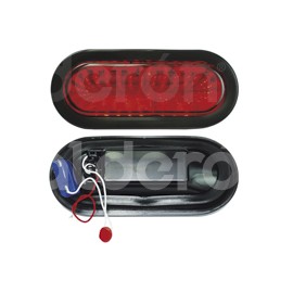 PLAFON SELLADO OVAL 30 LED ROJO 6.5" FIJO 12V TK-TPaquete:1.00