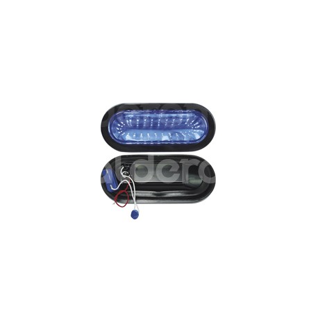 PLAFON SELLADO OVAL 30 LED AZUL 6.5" FIJO 12V TK-TPaquete:1.00