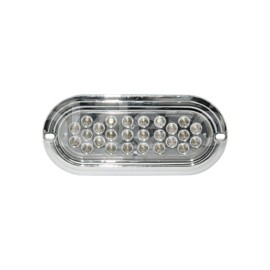 PLAFON SELLADO OVAL 26 LED BLANCO CROMADO EN-PL026Paquete:1.00