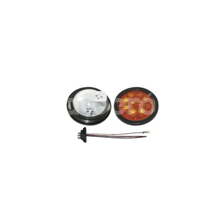 PLAFON SELLADO 4" AMBAR 10 LEDS FIJO 12/24V 8000APaquete:1.00