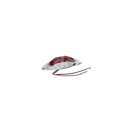 PLAFON LATERAL OVAL 6 LEDS ROJO CROMADO 2PZAS EN-PPaquete:1.00
