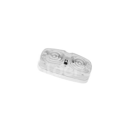 PLAFON DOBLE OPTICA LEDS DESTELLO MICA CRISTAL 804Paquete:1.00