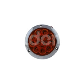 PLAFÓN SELLADO REDONDO PLANO 4" AMBAR 12 LEDS FUNCPaquete:1.00