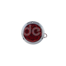 PLAFÓN SELLADO REDONDO PLANO 4" ROJO 12 LEDS FUNCIPaquete:1.00