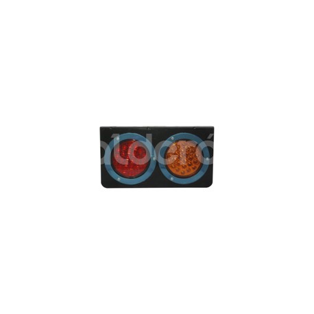 PLAFON ACERO INOXIDABLE 4" 24LEDS AMBAR (ALTA Y BAPaquete:1.00