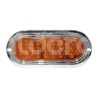 PLAFON SELLADO OVAL 26 LED AMBAR CROMADO EN-PL026CPaquete:1.00