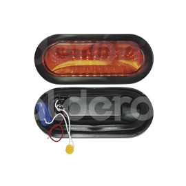 PLAFON SELLADO OVAL 30 LED AMBAR 6.5" FIJO 12V TK-Paquete:1.00