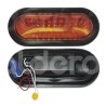 PLAFON SELLADO OVAL 30 LED AMBAR 6.5" FIJO 12V TK-Paquete:1.00
