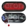PLAFON SELLADO OVAL 30 LED ROJO 6.5" FIJO 12V TK-TPaquete:1.00