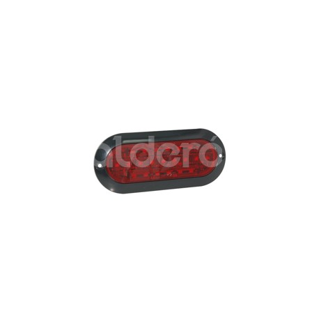 PLAFON OVALADO EXTRA PLANO ROJO 21 LED ALTA/BAJA PPaquete:1.00