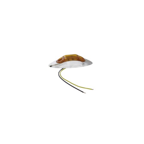 PLAFON LATERAL OVAL 6 LEDS AMBAR CROMADO 2PZAS EN-Paquete:1.00