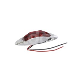PLAFON LATERAL OVAL 6 LEDS ROJO CROMADO 2PZAS EN-PPaquete:1.00