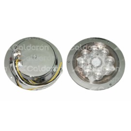 PLAFON SELLADO 4" BLANCO 9 LED FIJO CON ARILLO CROPaquete:1.00
