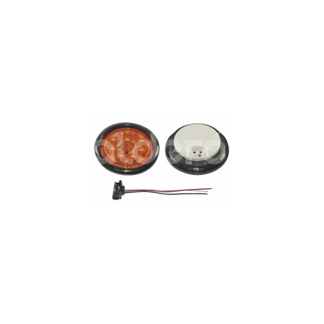 PLAFON SELLADO 4" AMBAR 8 LEDS FLASH NS-TLN0902-YFPaquete:1.00