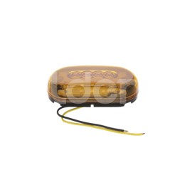 PLAFON LATERAL OVAL 10 LED AMBAR FIJO 2 PIEZAS TK-Paquete:1.00