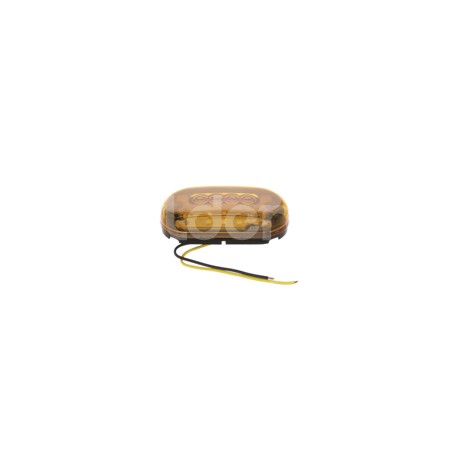 PLAFON LATERAL OVAL 10 LED AMBAR FIJO 2 PIEZAS TK-Paquete:1.00
