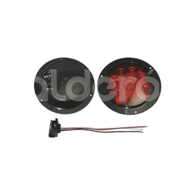 PLAFON SELLADO 4" ROJO 8 LED FIJO CON ARILLO TK-TLPaquete:1.00