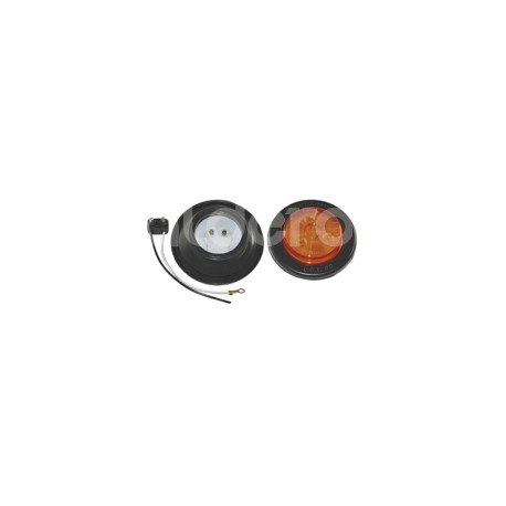 PLAFON SELLADO 2 1/2" AMBAR 3 LEDS FIJO 12/24V 801Paquete:1.00