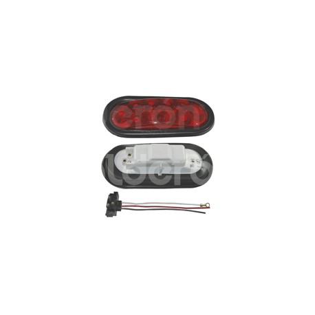PLAFON SELLADO OVAL 10 LEDS ROJO 8045RPaquete:1.00
