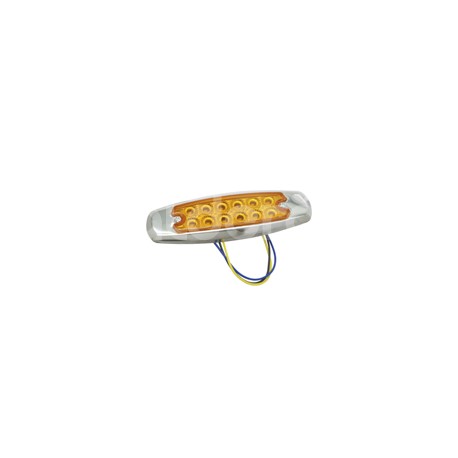 PLAFON LATERAL OVAL 12 LEDS AMBAR  ALTA -HIGH (H)Paquete:1.00