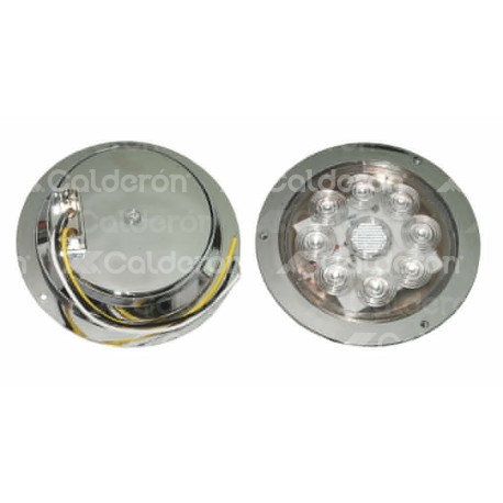 PLAFON SELLADO 4" BLANCO 9 LED FIJO CON ARILLO CROPaquete:1.00